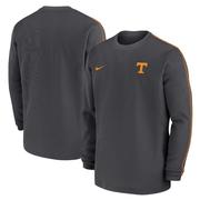 Tennessee Nike Sideline Coach Long Sleeve Crew Top